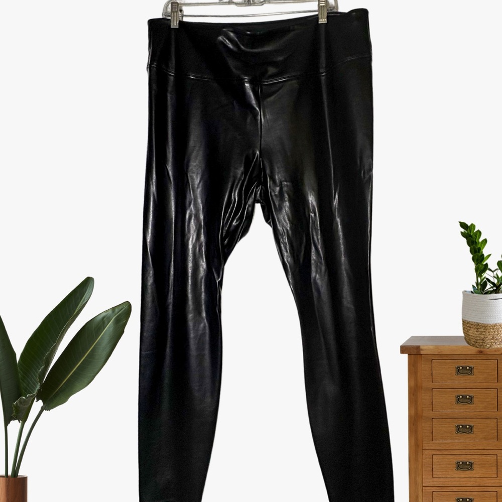 Black Faux Leather Leggings